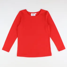 Out & About Girls Knit Top - Holiday Red