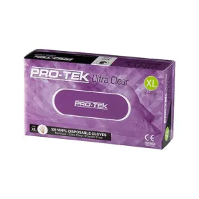 ProTek Ultra Clear Vinyl Gloves Powder Free Extra Large