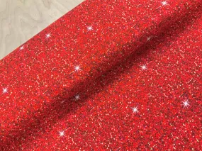 Red Glitter Cotton Jersey