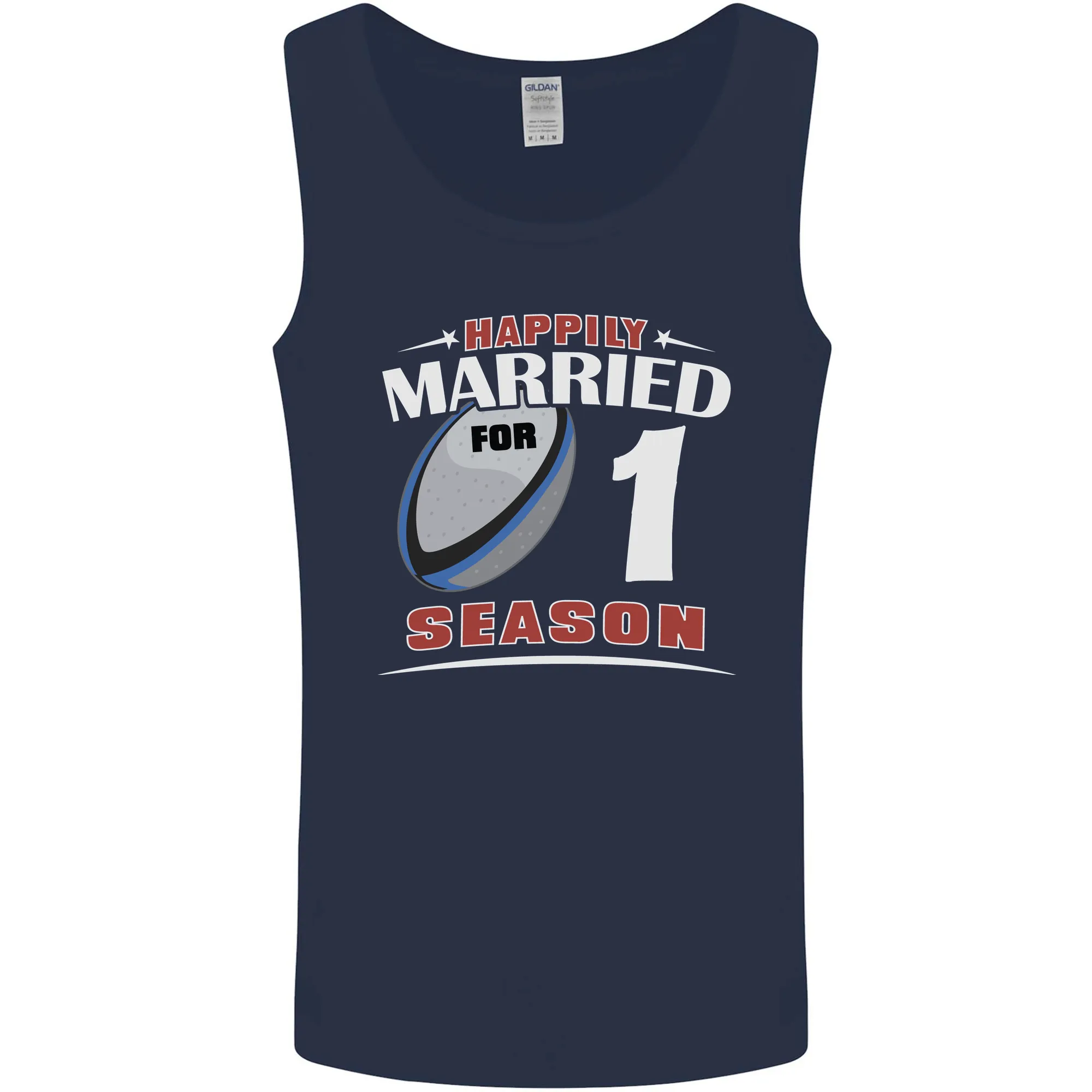 1 Year Wedding Anniversary 1st Rugby Mens Vest Tank Top