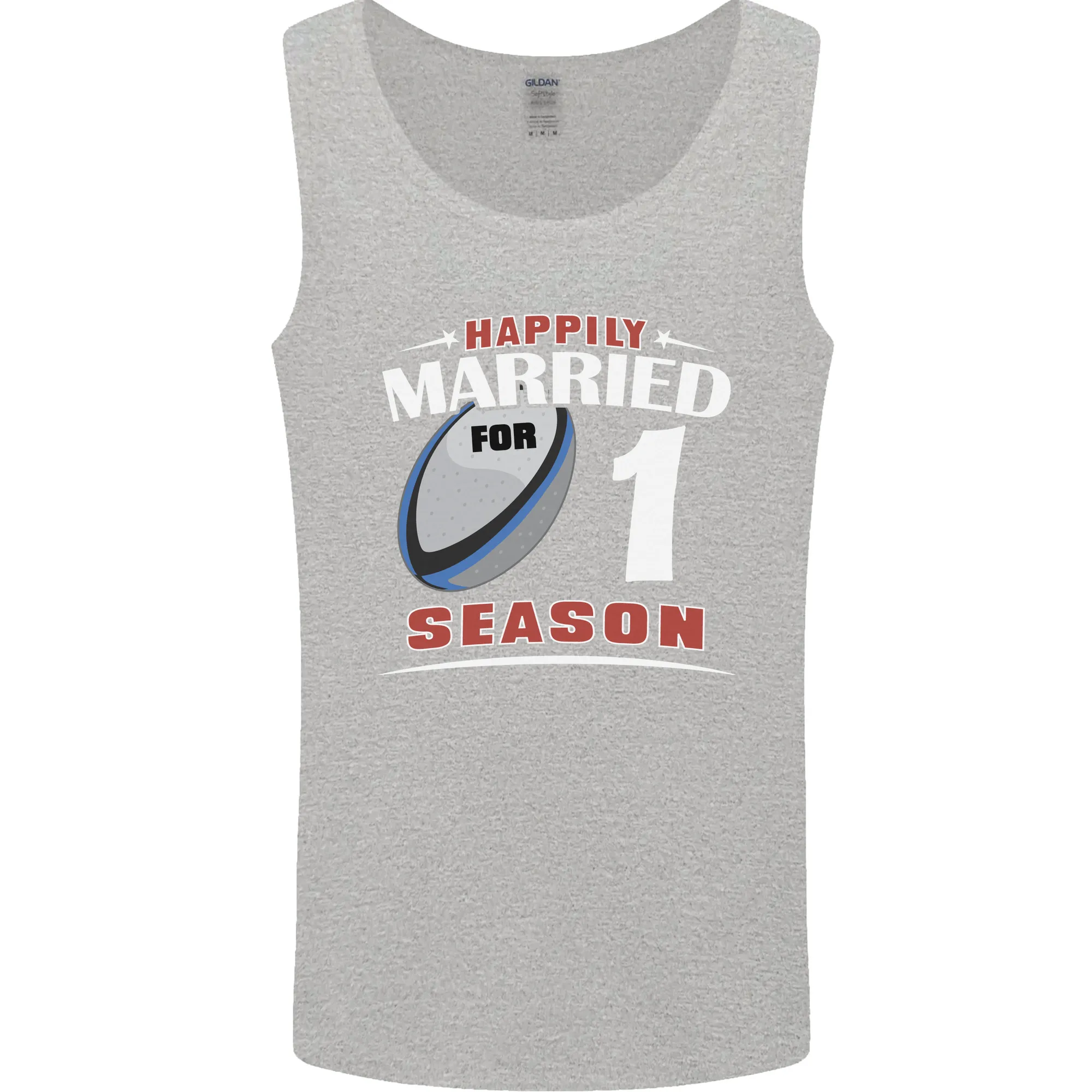 1 Year Wedding Anniversary 1st Rugby Mens Vest Tank Top