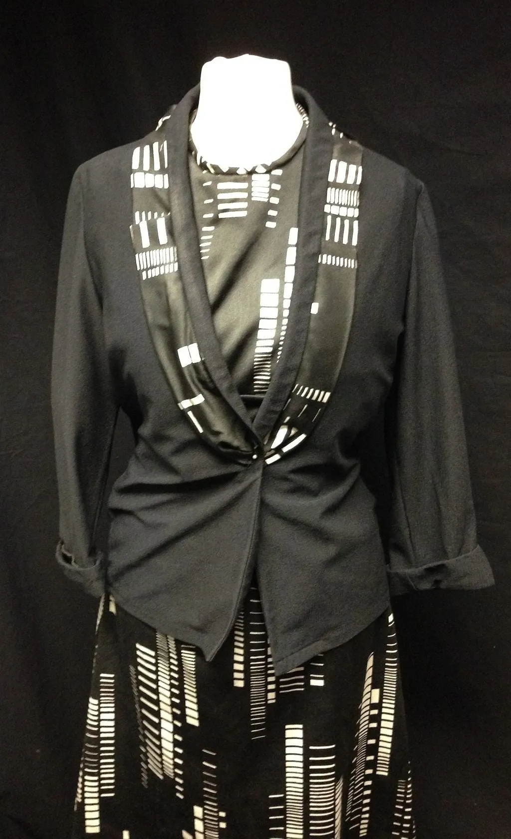 1950s Monochrome Dress and Jacket