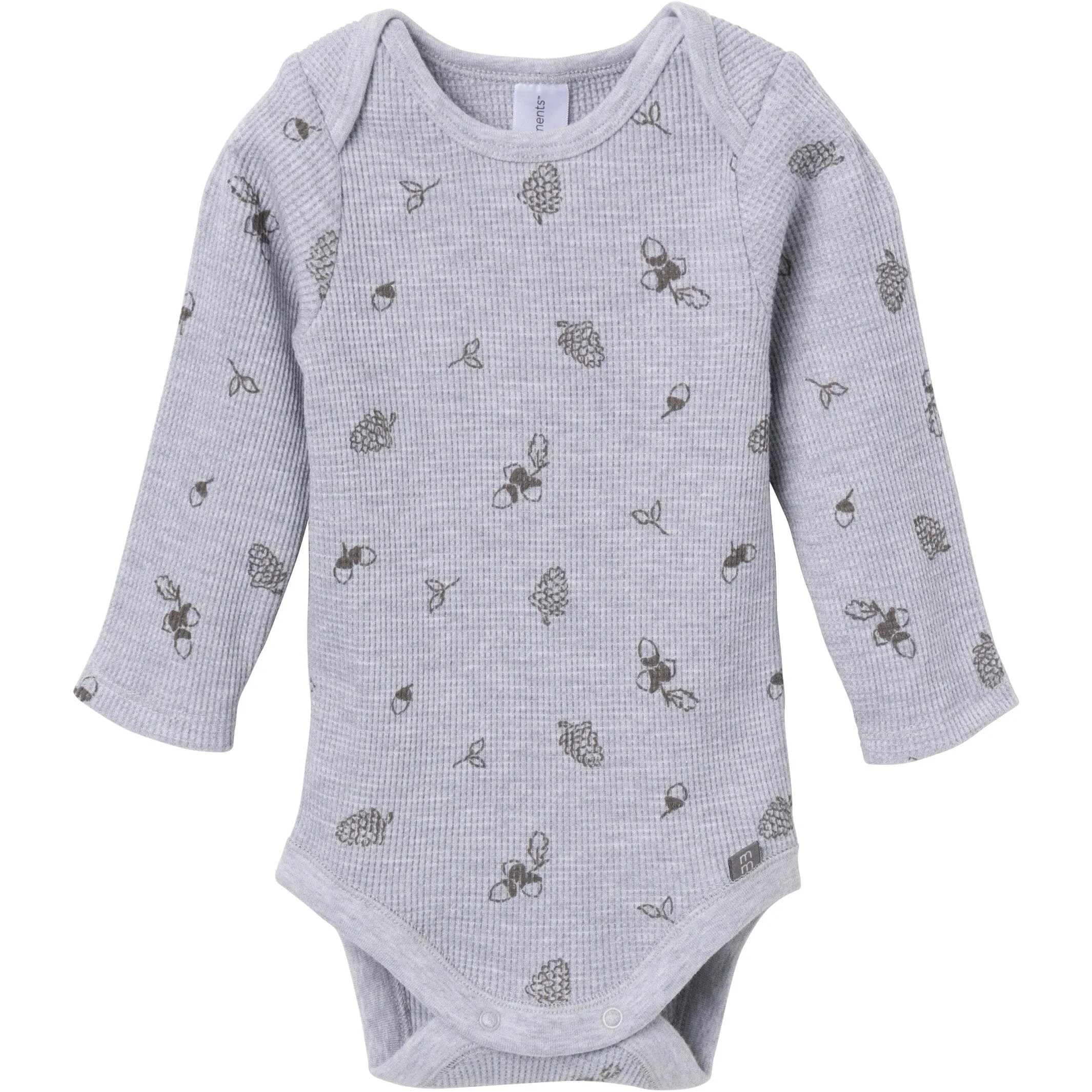 2-Piece Baby Neutral Acorn Grey Heather Bodysuit and Pant Set