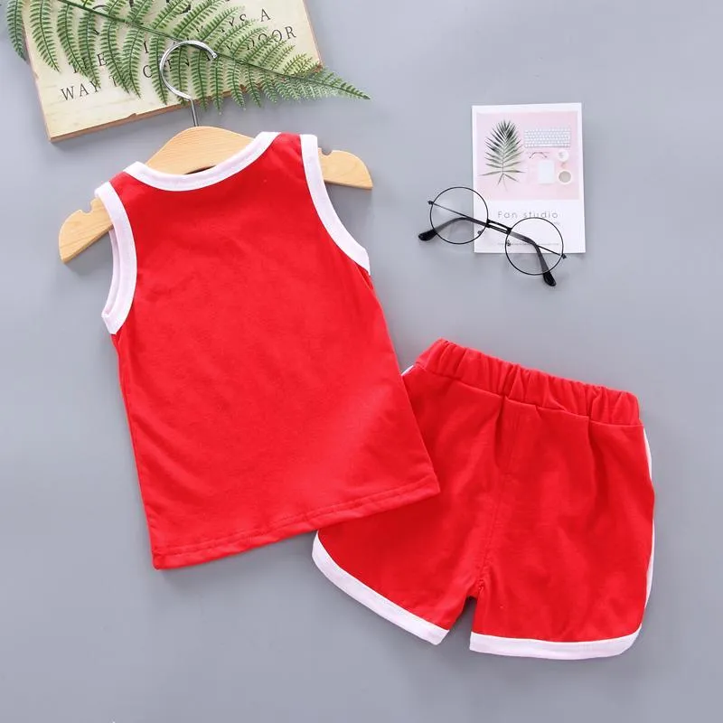 2pcs Cute Prints Sporty T-shirt and Pants No Shoes