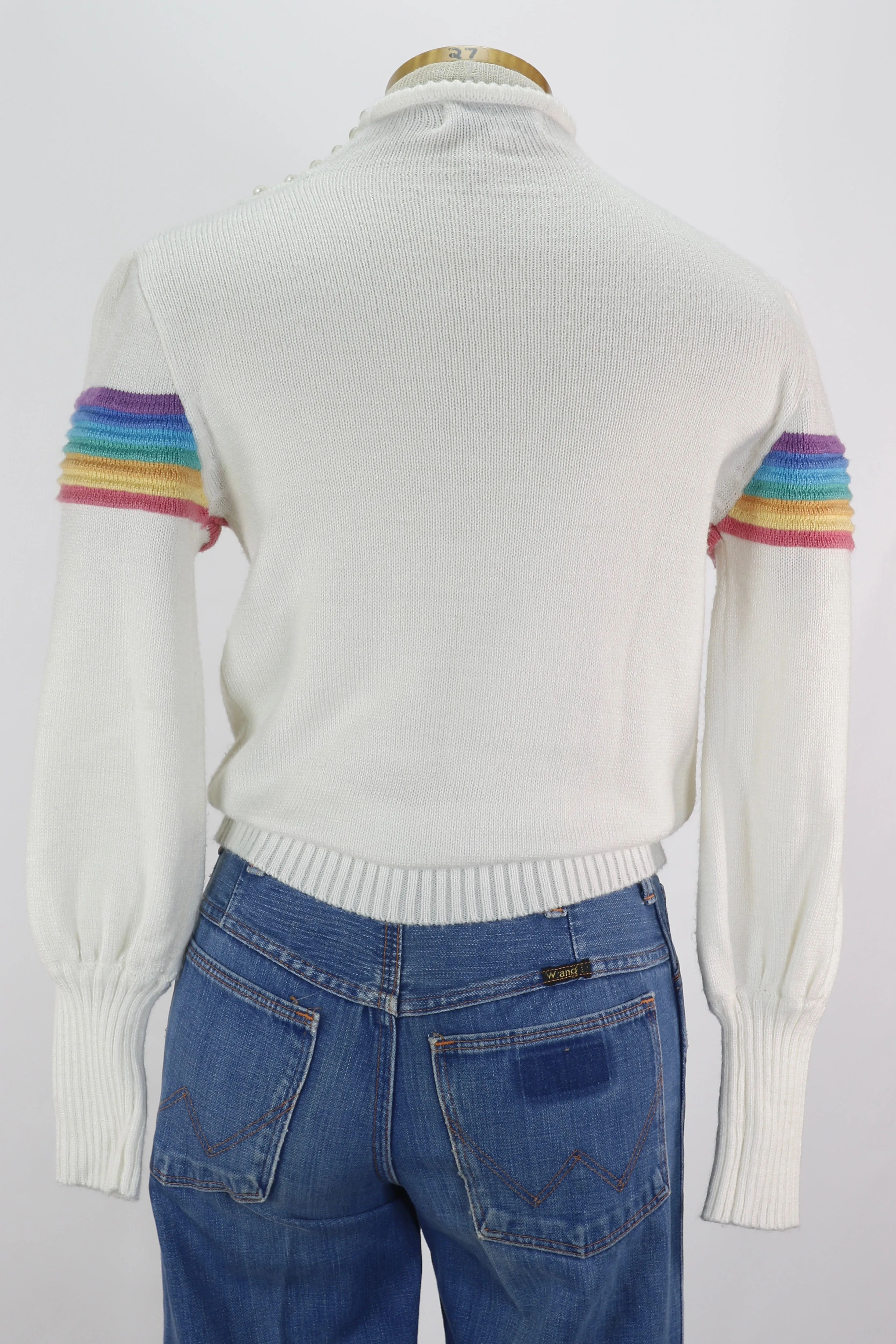 80s RICKI Rainbow Sweater      M