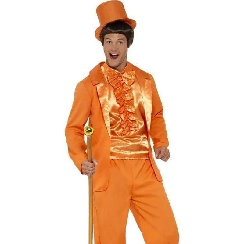 90s Stupid Dumb Dumber Lloyd Tuxedo Costume Adult Orange