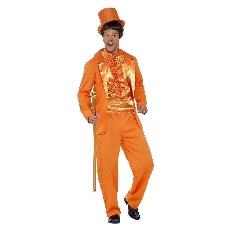 90s Stupid Dumb Dumber Lloyd Tuxedo Costume Adult Orange