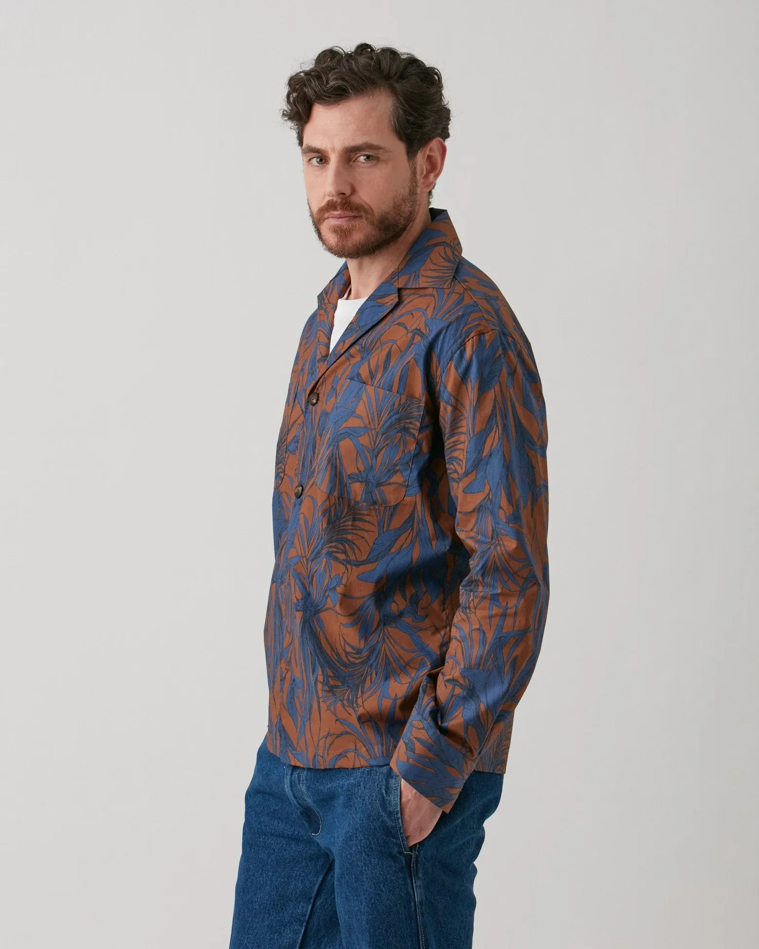 AABBA FLOWER PRINT OVERSHIRT