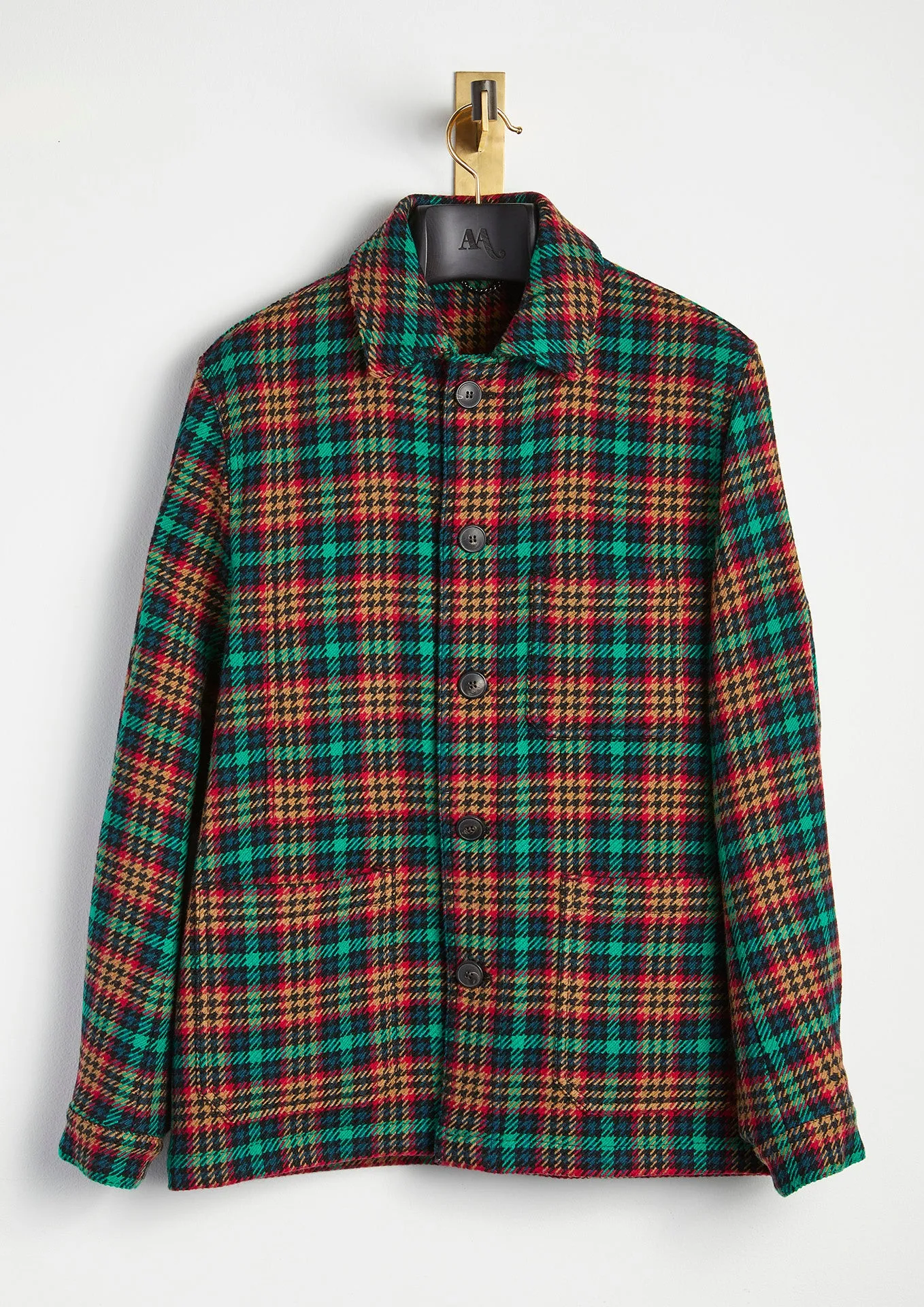 AASTI CHECKED WOOL OVERSHIRT