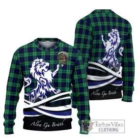 Abercrombie Tartan Ugly Sweater with Alba Gu Brath Regal Lion Emblem