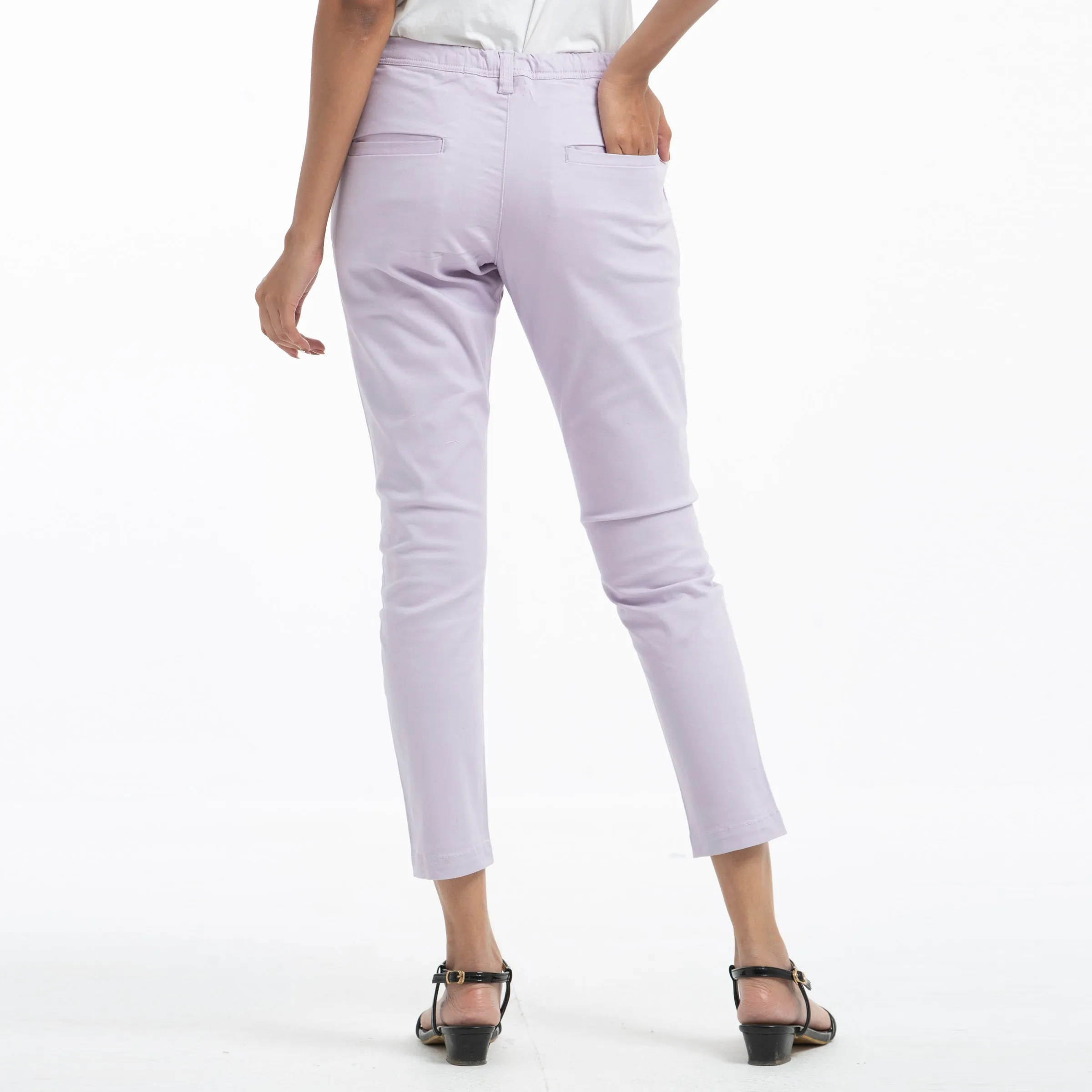 Adjustable Ladies Chinos - violet