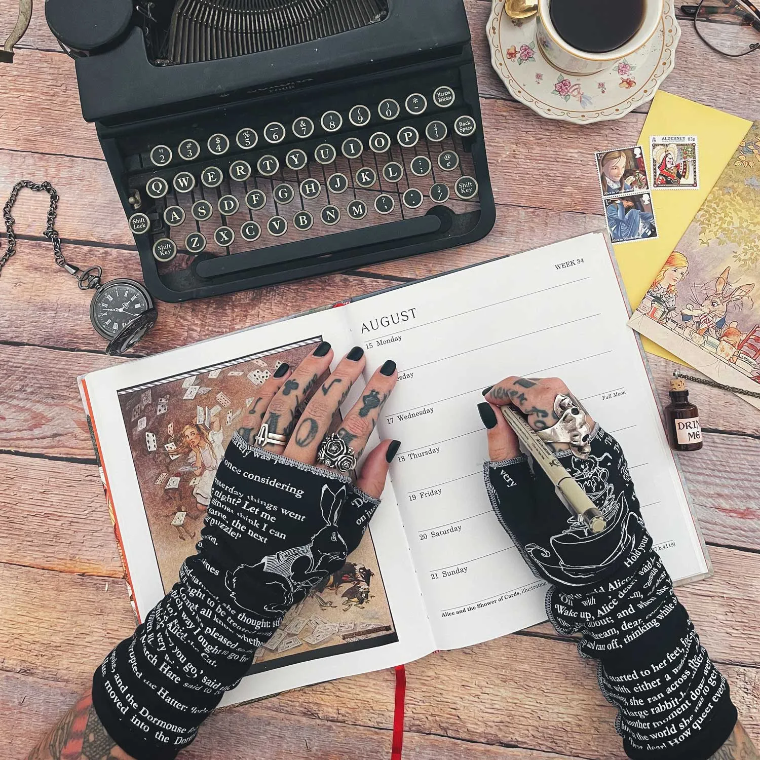 Alice in Wonderland Writing Gloves