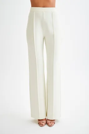 Antonia Pleated Wide Leg Pants - Ivory