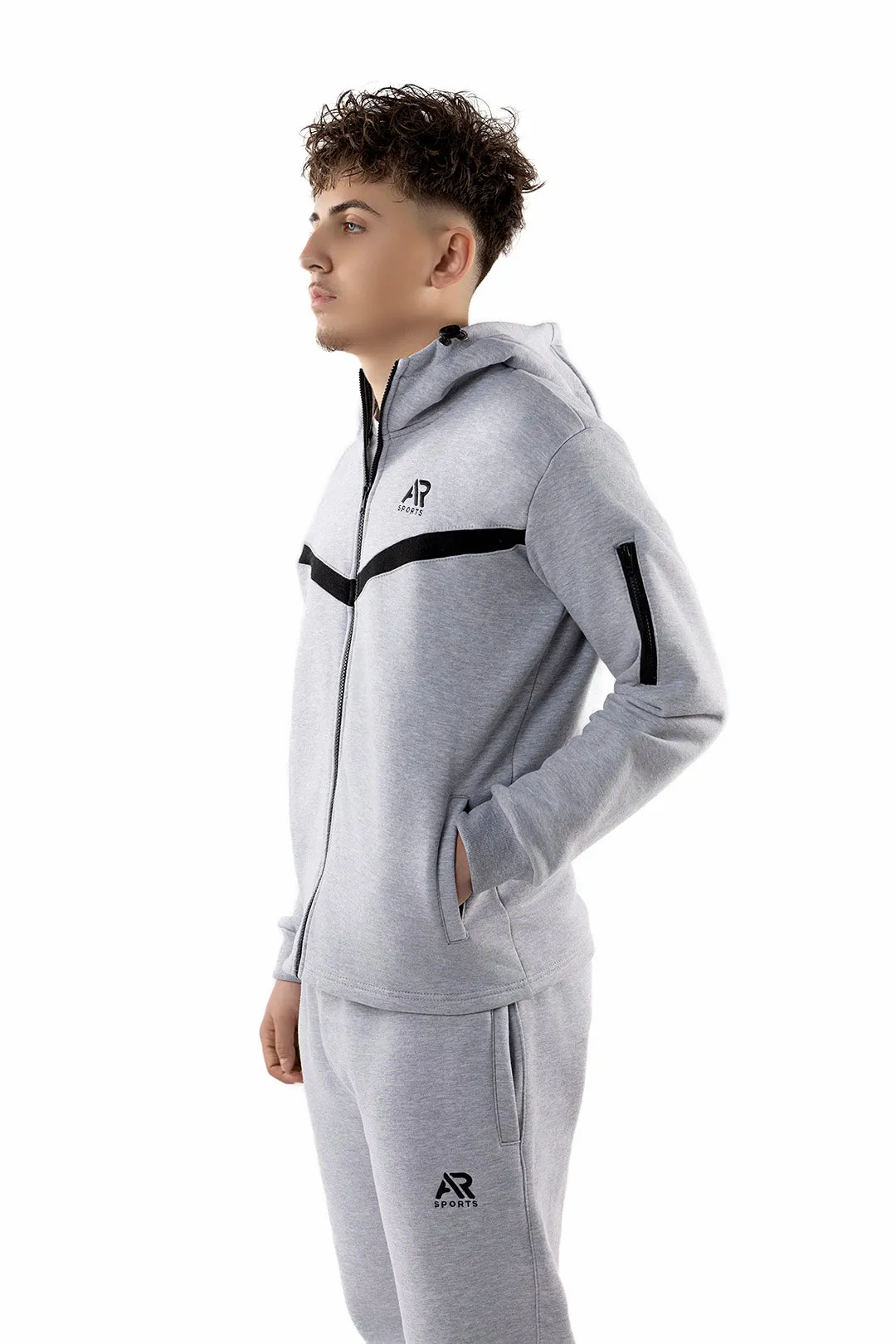 AR Sportswear Men's Hoodie Tech Fleece Joggers 2Pcs Set