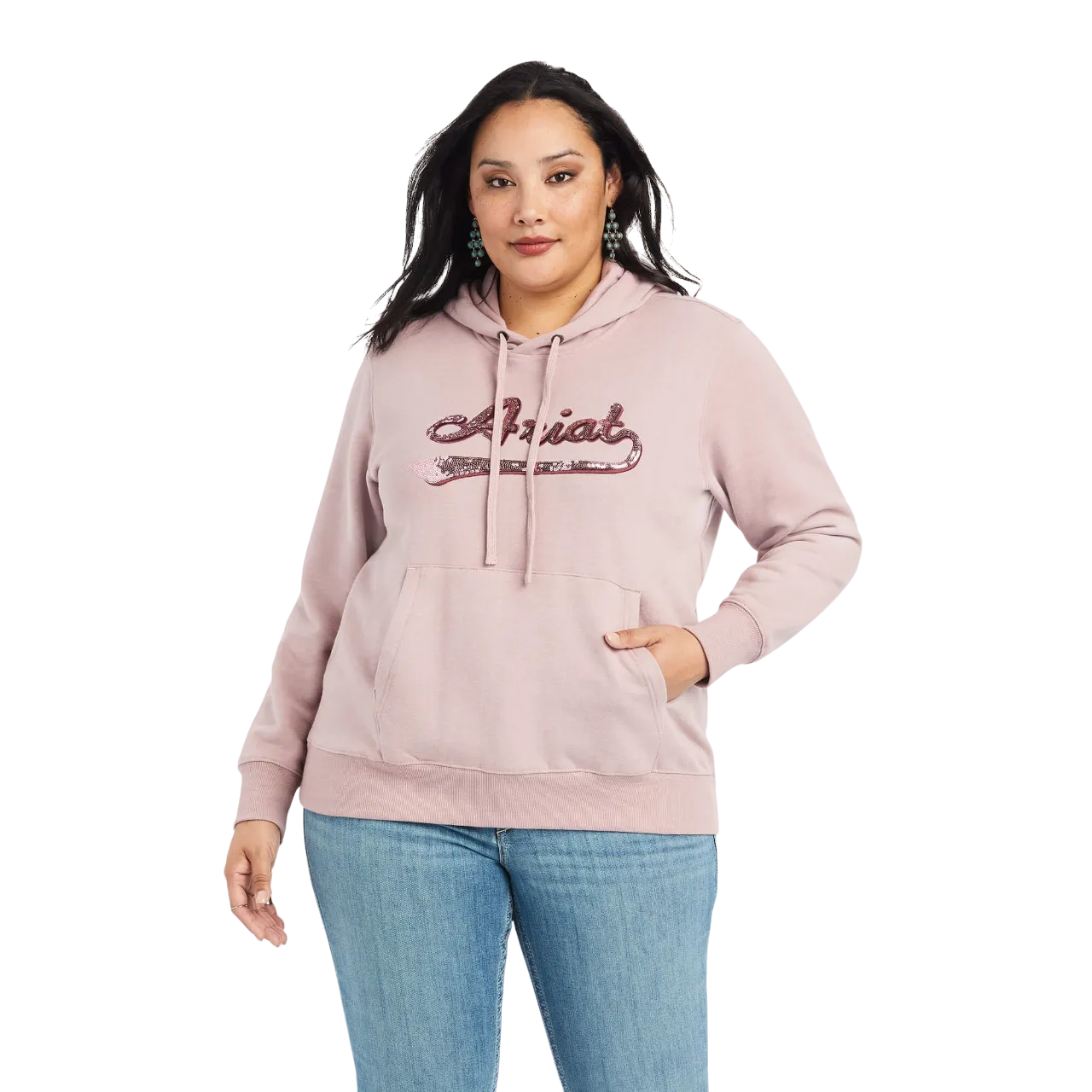 Ariat Women's Nostalgia Rose Heather Real Sequin Logo Hoodie