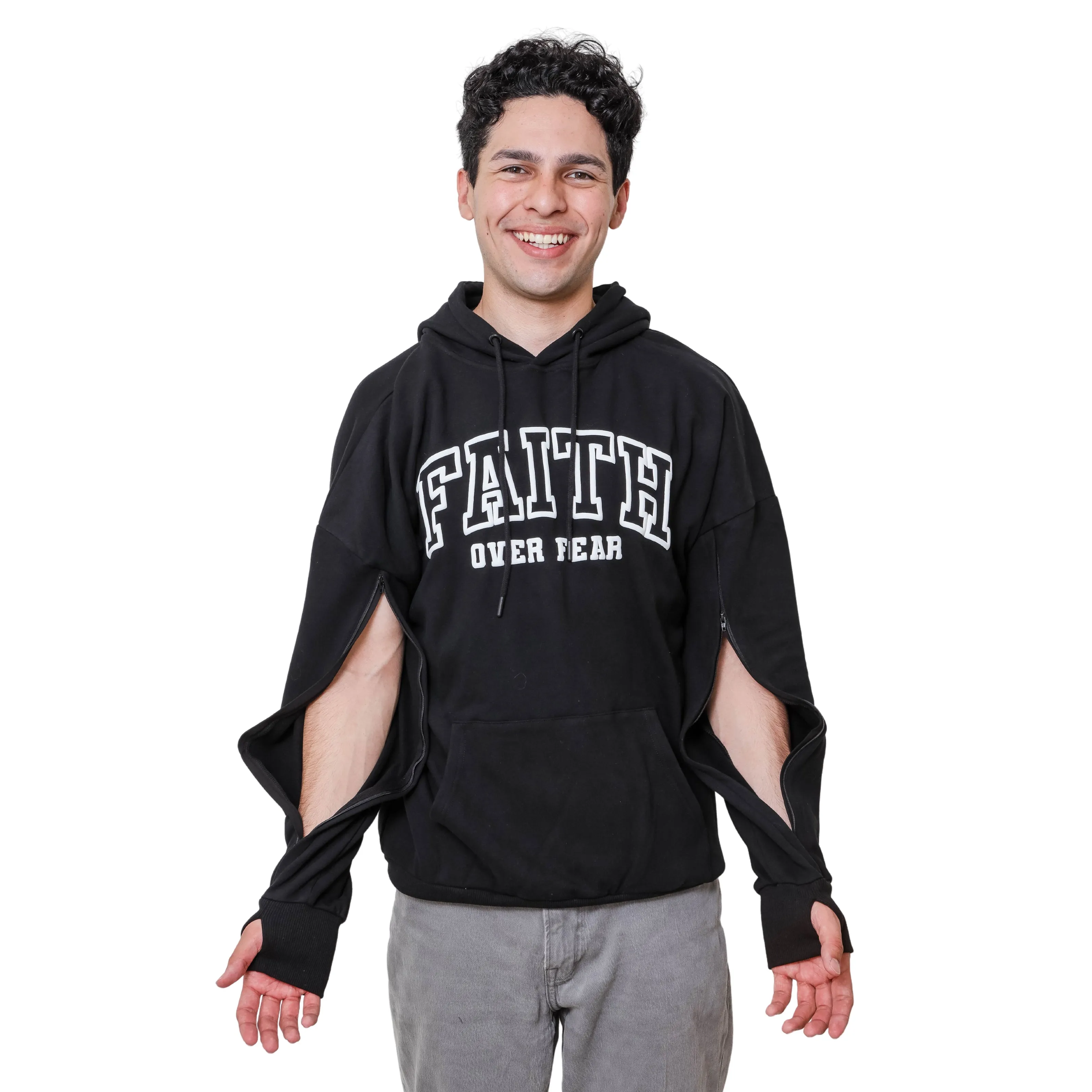 Arm Access Pullover Hoodies. For Men and Women