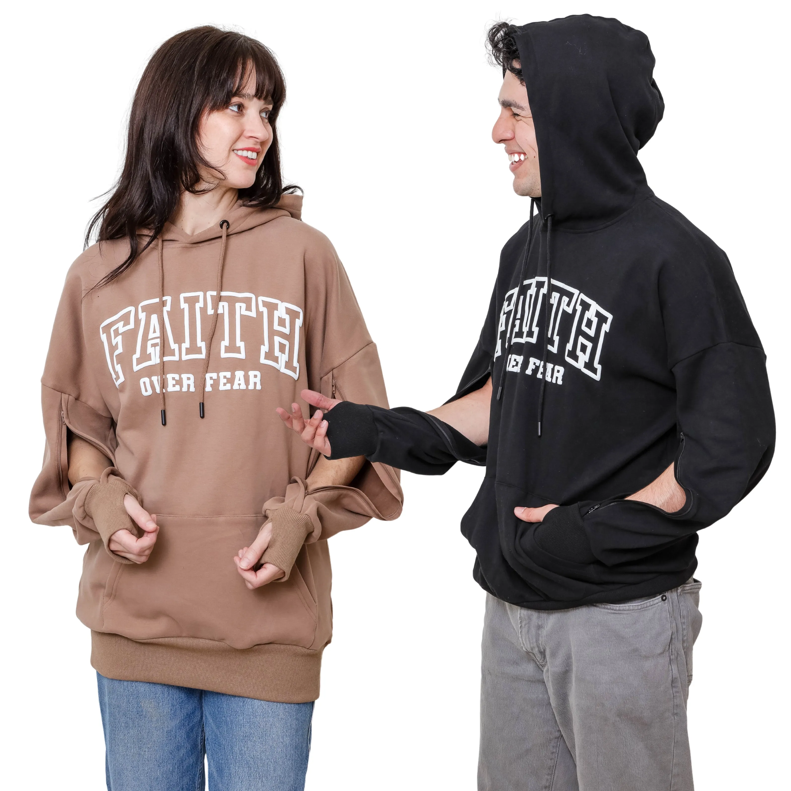 Arm Access Pullover Hoodies. For Men and Women