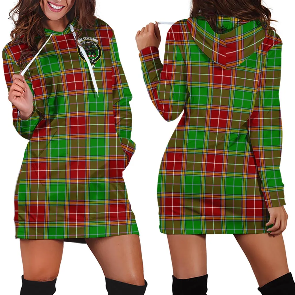 Baxter Modern Tartan Hoodie Dress with Family Crest