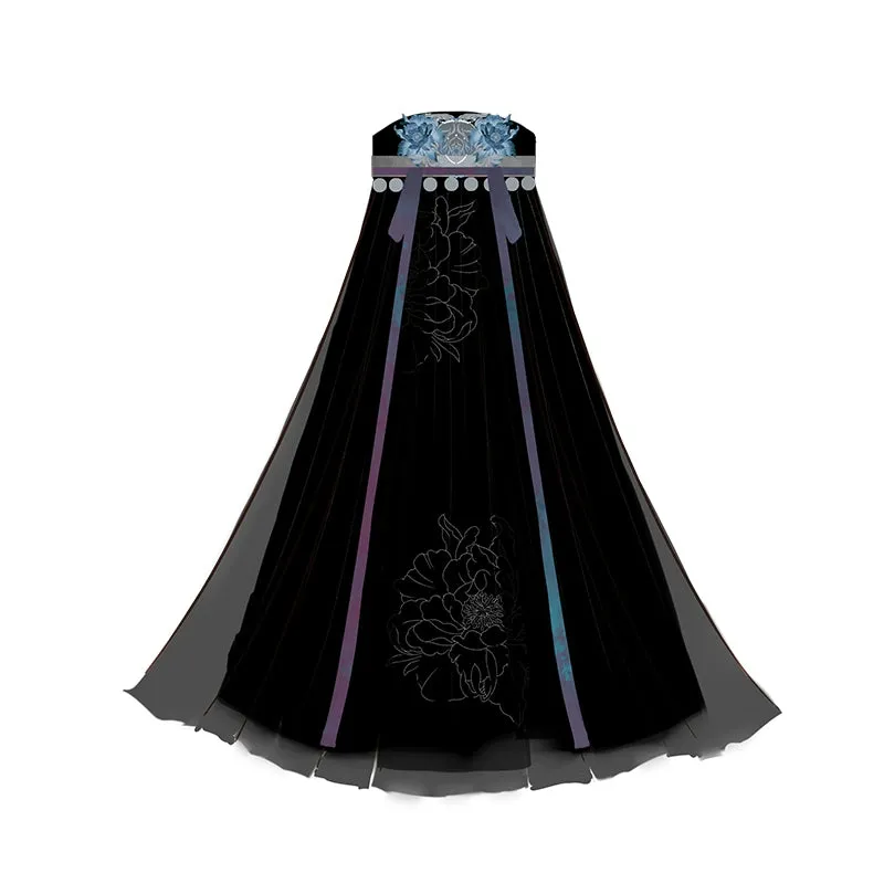 Black Peony 黑牡丹 Modernized Tang Dynasty Dark Fairy Heziqun Set