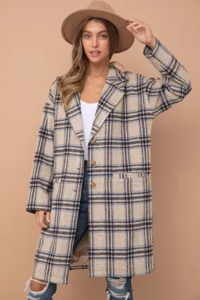 Blue Plaid Coat