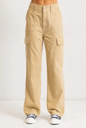 Bone High Rise Straight Fit Corduroy Cargo Pants