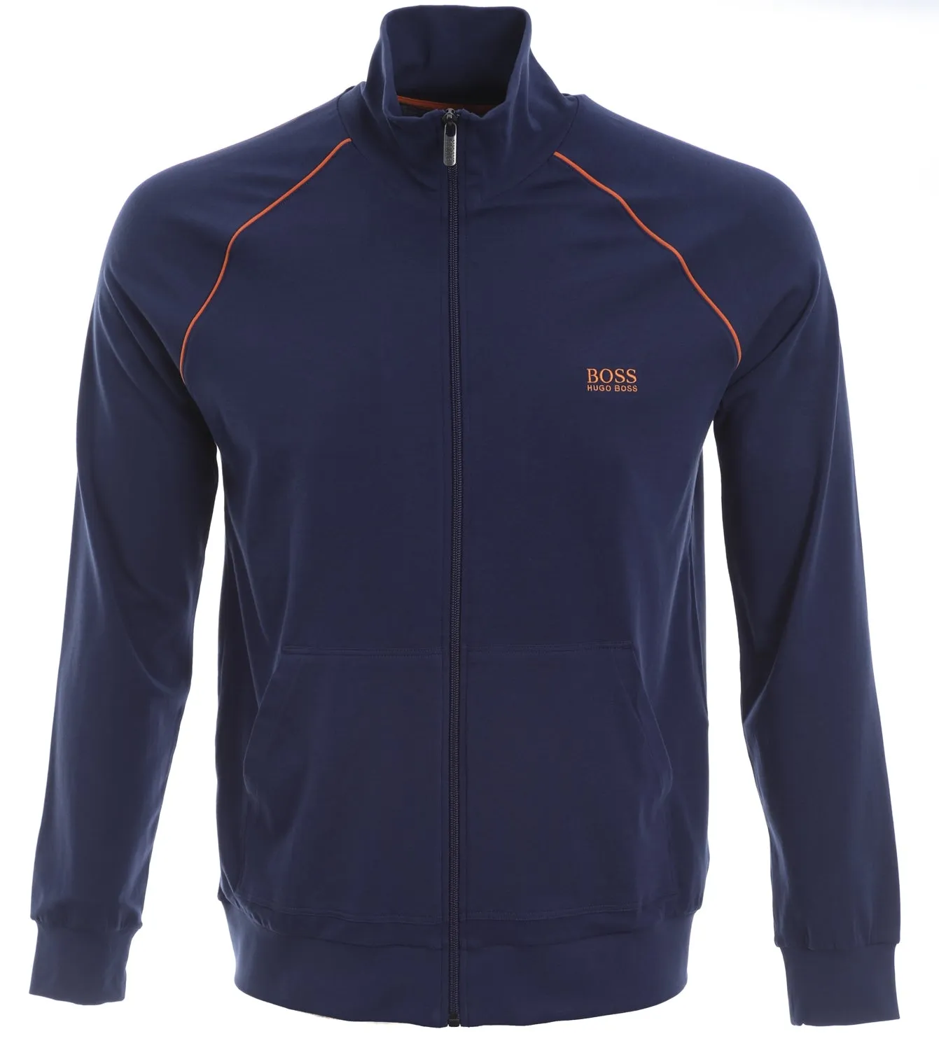 BOSS Mix & Match Jacket Z Hooded Sweatshirt in Blue & Orange