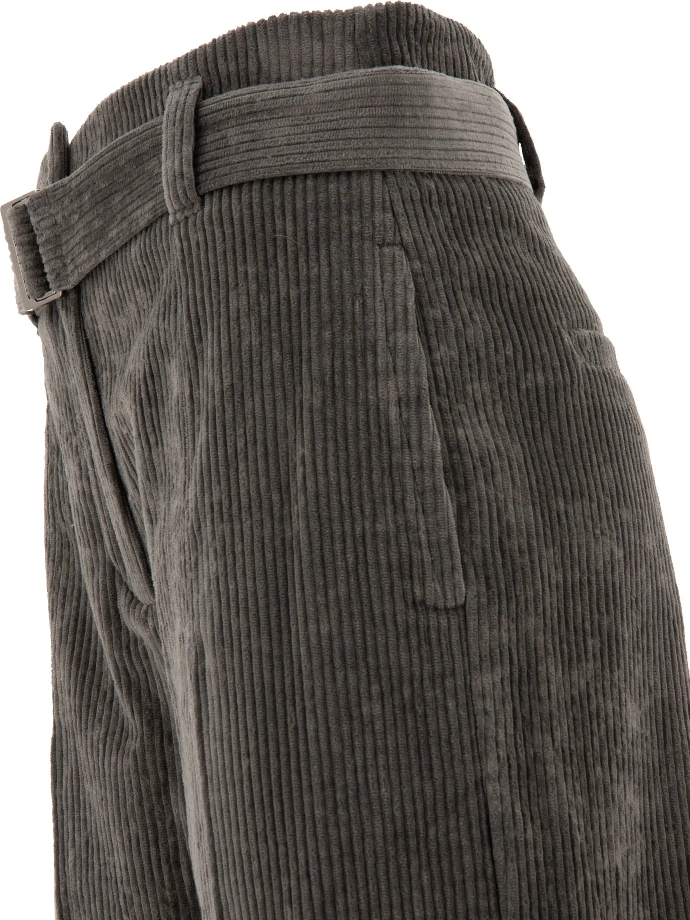 BRUNELLO CUCINELLI Elegant Grey Corduroy Trousers