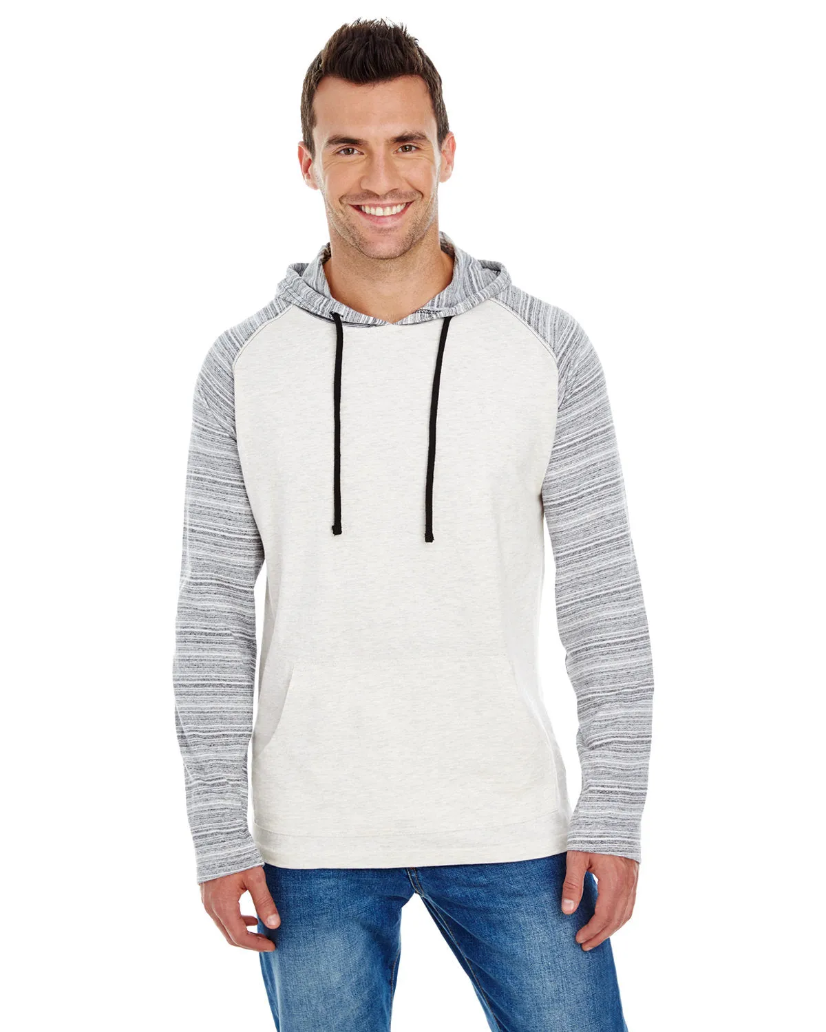 Burnside Men's Yarn-Dyed Hooded Raglan T-Shirt