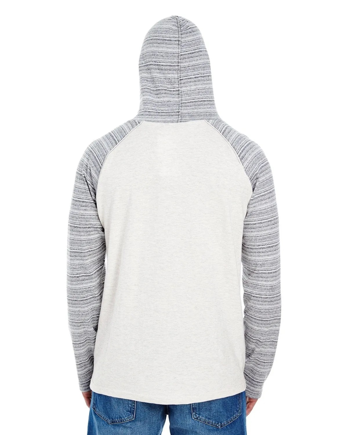 Burnside Men's Yarn-Dyed Hooded Raglan T-Shirt