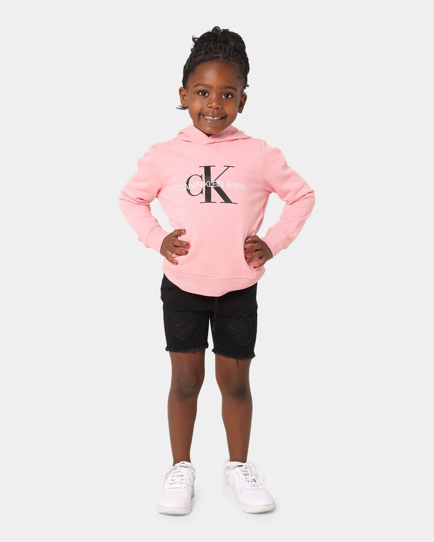 Calvin Klein Kid's Monogram Hoodie Soft Berry