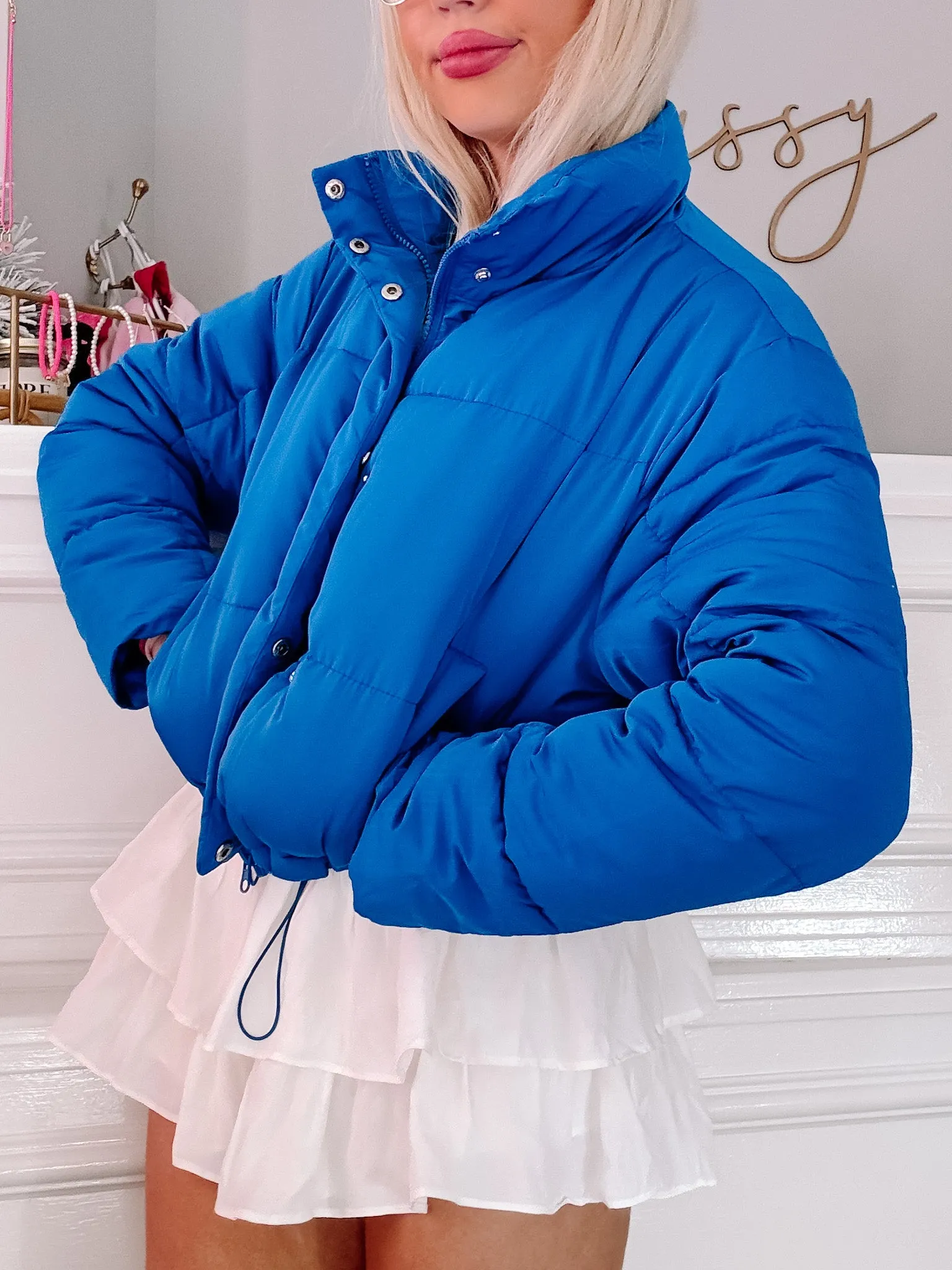 Candyland Puffer Jacket | Blue