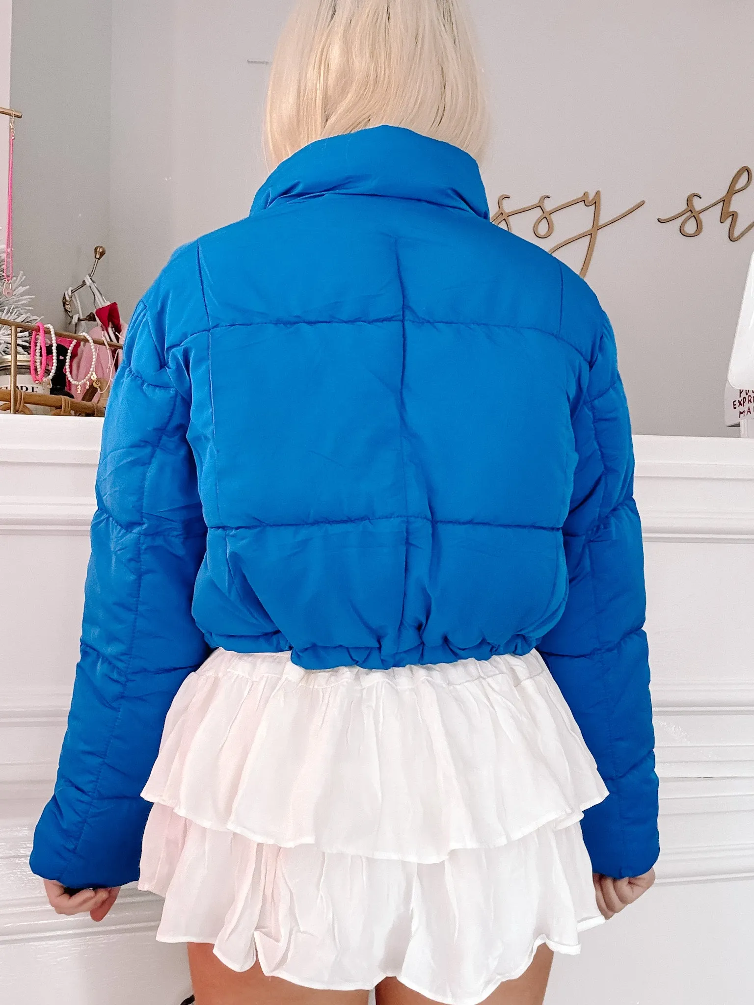 Candyland Puffer Jacket | Blue