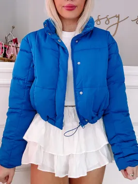 Candyland Puffer Jacket | Blue