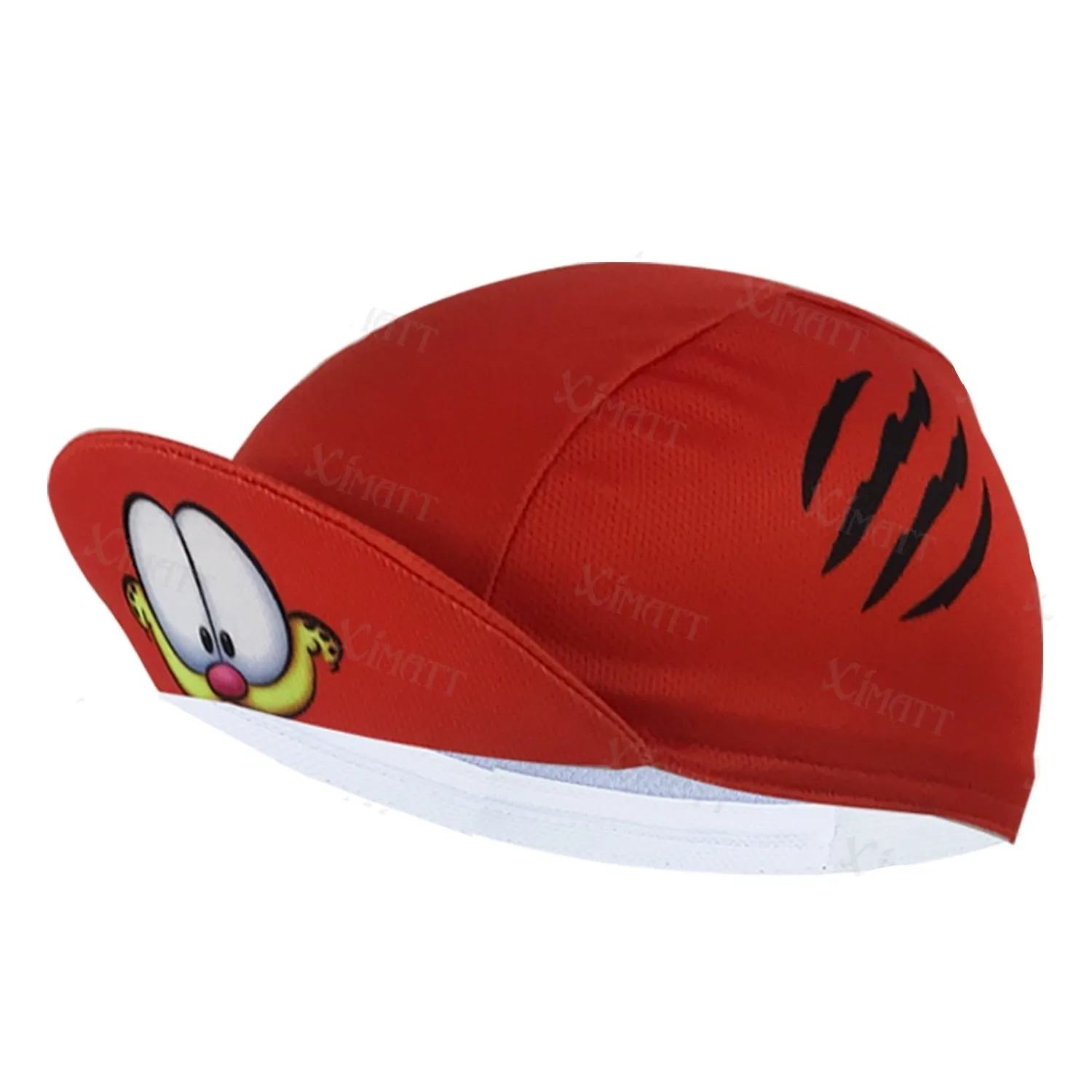 Cartoon Dashing Cat Polyester Summer Bicycle Men's Balaclava  Quick Dry Breathable Elasticity Cycling Cap Unisex