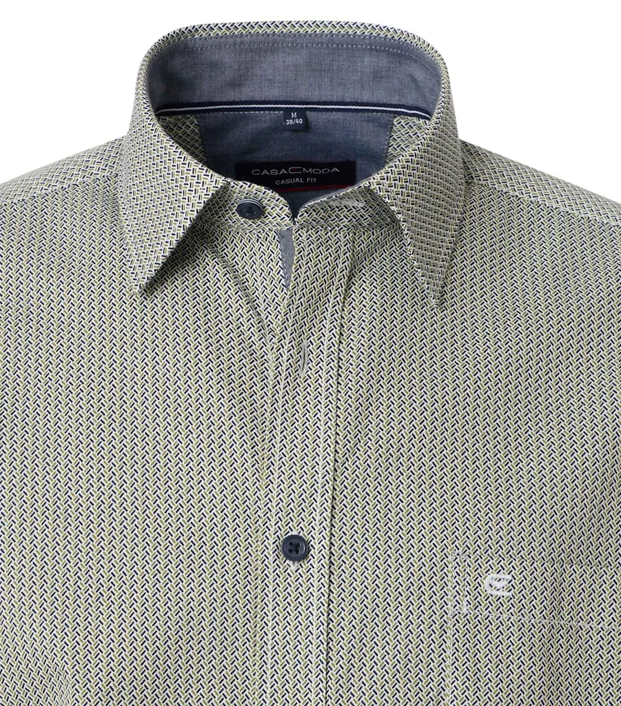 Casa Moda - Kent Casual Fit Shirt, Green Milieu