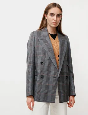 Checked Suit Jacket Blue/Orange