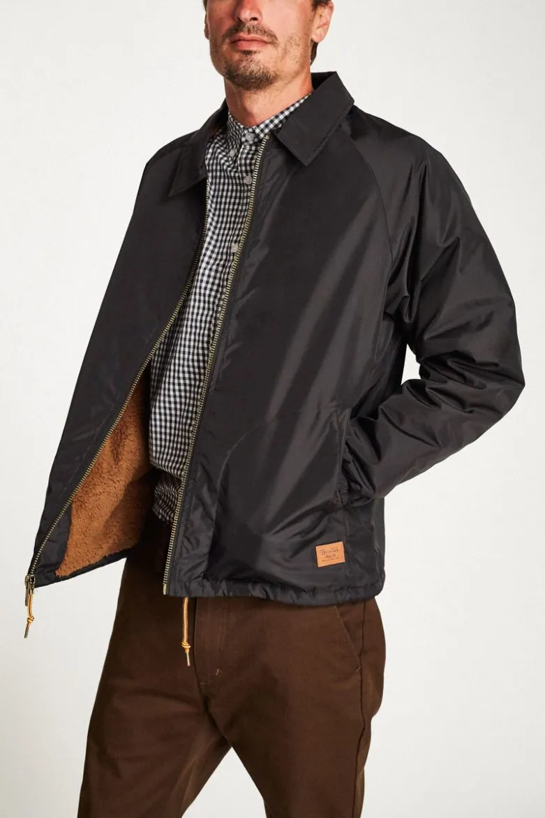 CLAXTON COLLAR SHERPA JACKET BLACK