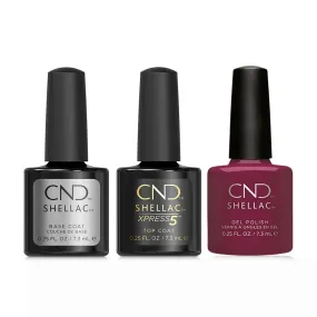 CND - Shellac Xpress5 Combo - Base, Top & Decadence (0.25 oz)