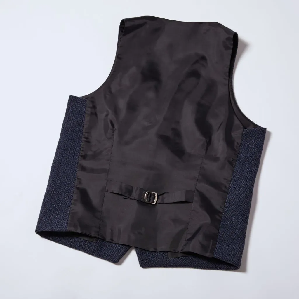 Dark Navy Tweed Vest