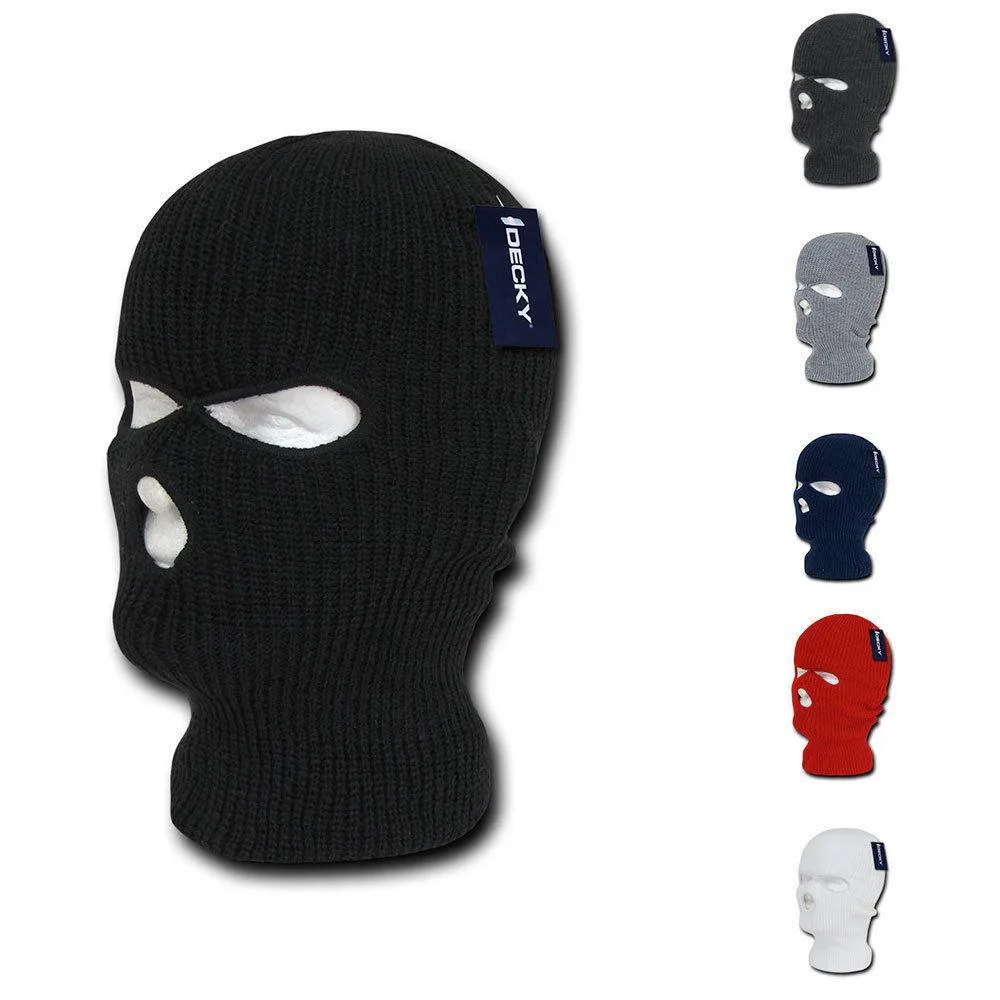 Decky Warm Winter Balaclava 3 Hole Face Masks Beanies Ski Motorcycle Biker Tactical