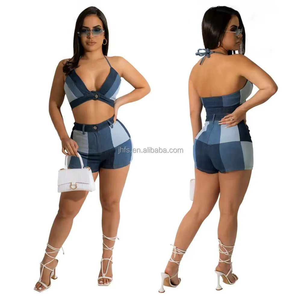 Denim Patchwork Set