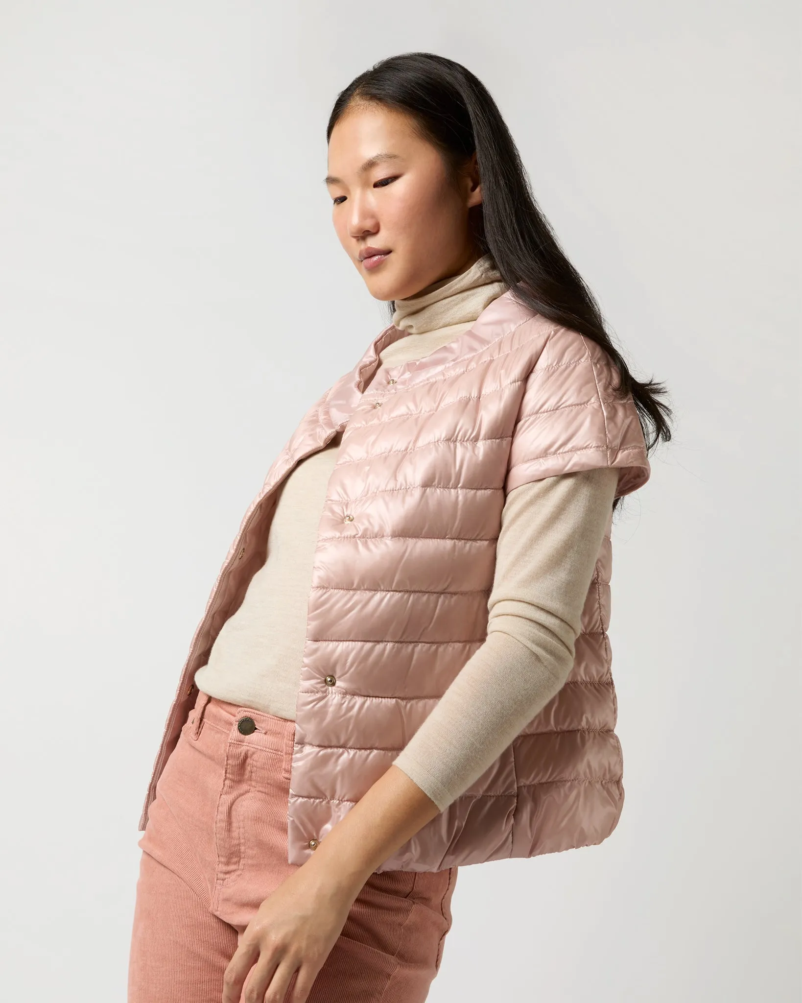 Emilia Cap-Sleeve Jacket in Rose Pink