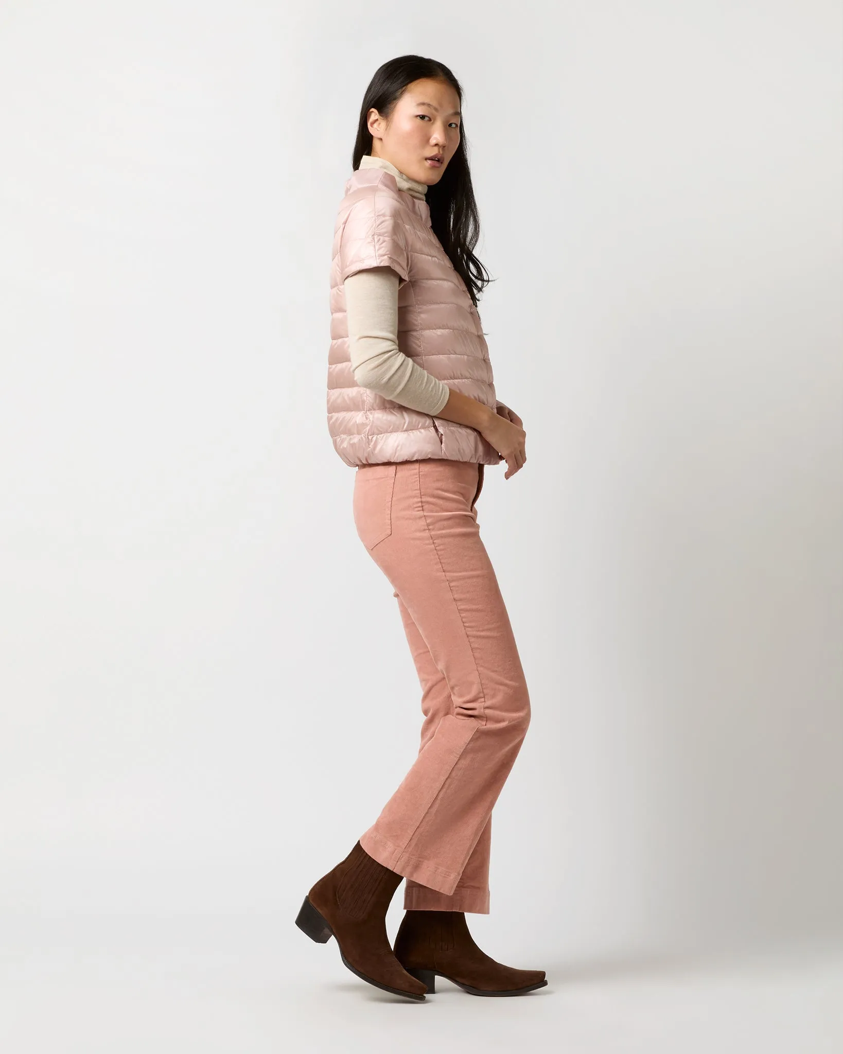 Emilia Cap-Sleeve Jacket in Rose Pink