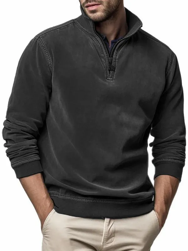 European And American Half Zip Sweaters With Ethnic Style