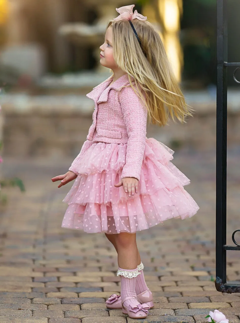 Fairy Flutter Pink Jacket and Tutu Skirt Set