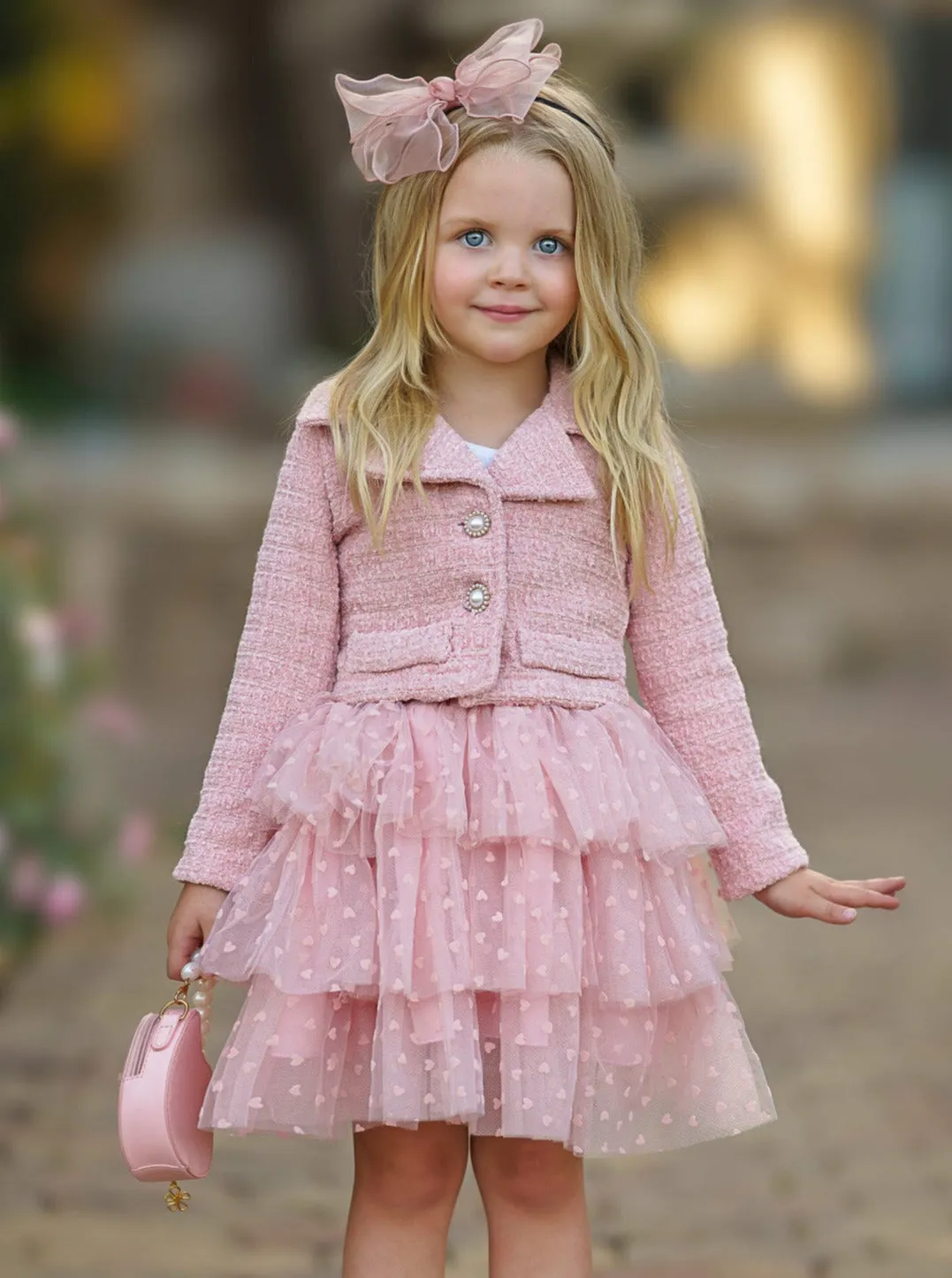 Fairy Flutter Pink Jacket and Tutu Skirt Set