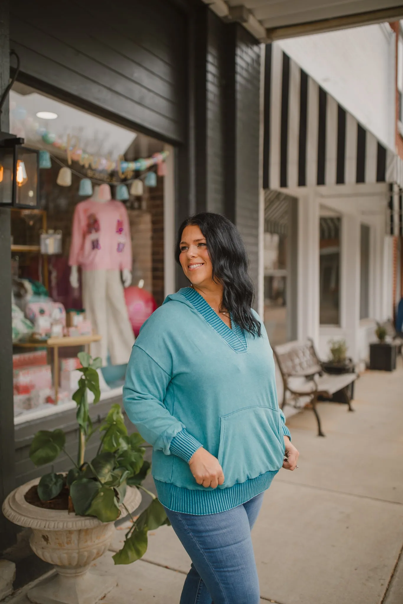 Farah Pullover in Teal