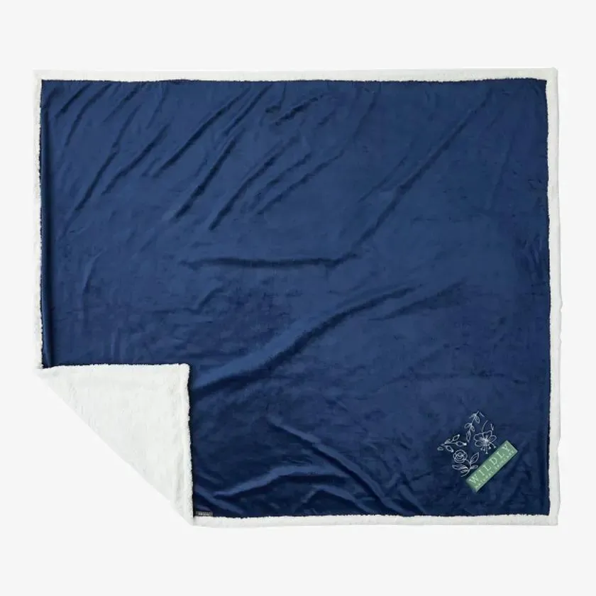 Field & Co 100% Recycled PET Sherpa Blanket, Navy