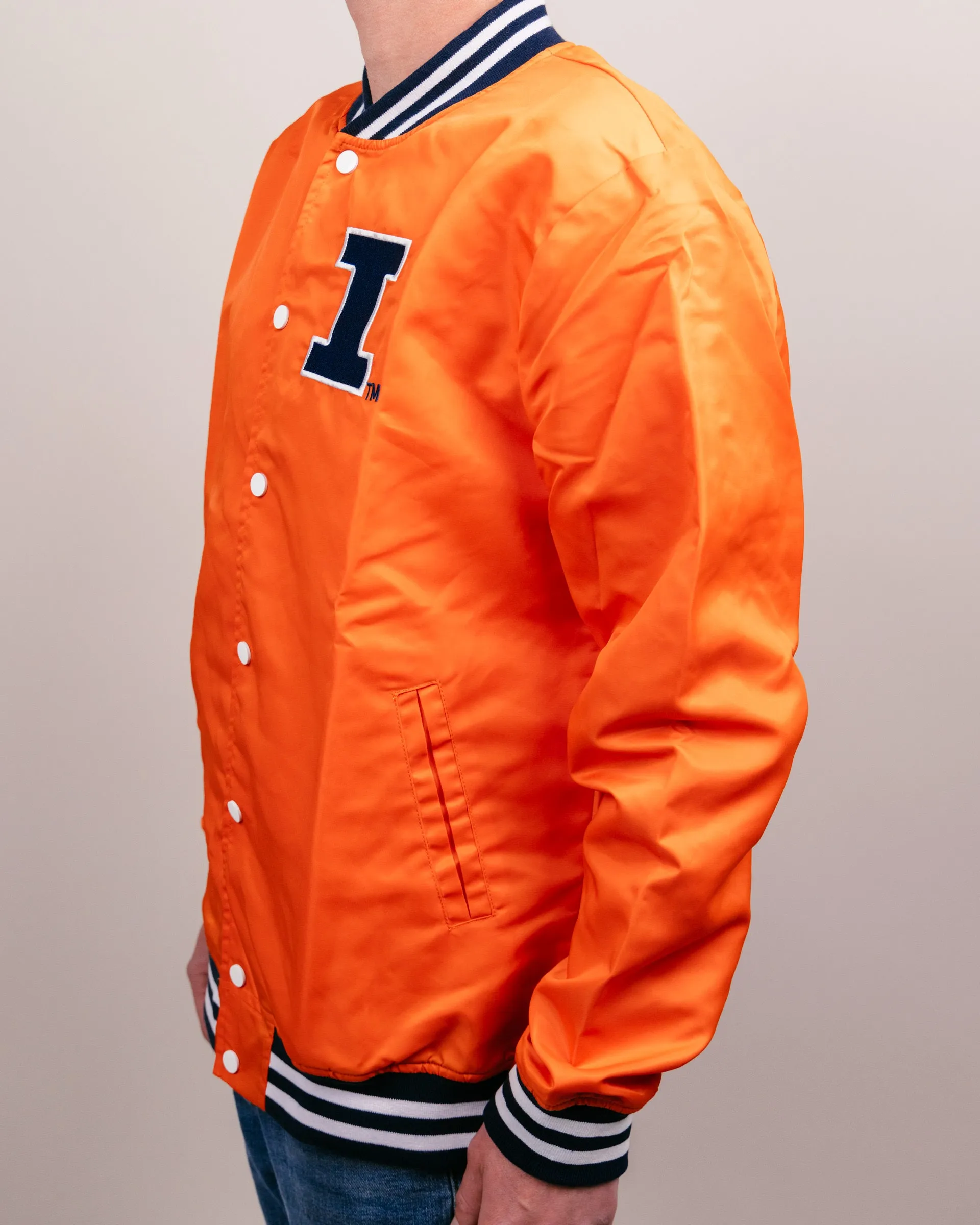 Fighting Illini Orange Varsity Jacket