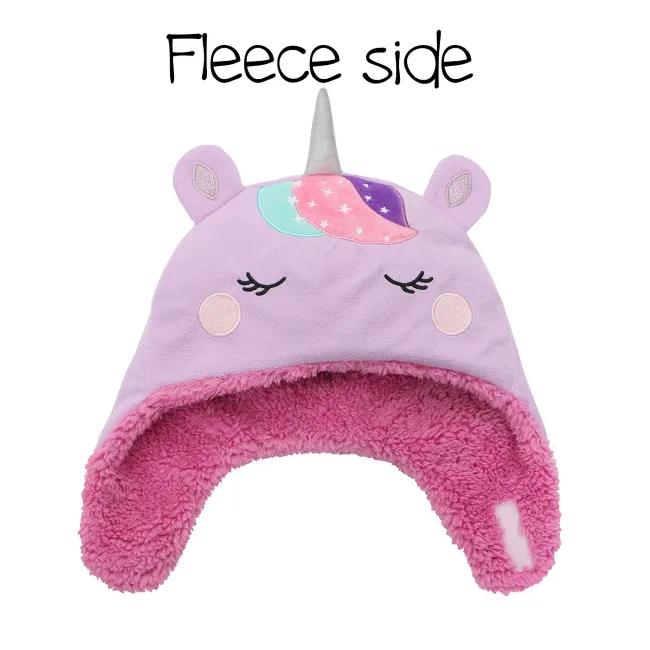 flapjacks reversible sherpa hat unicorn/narwhal